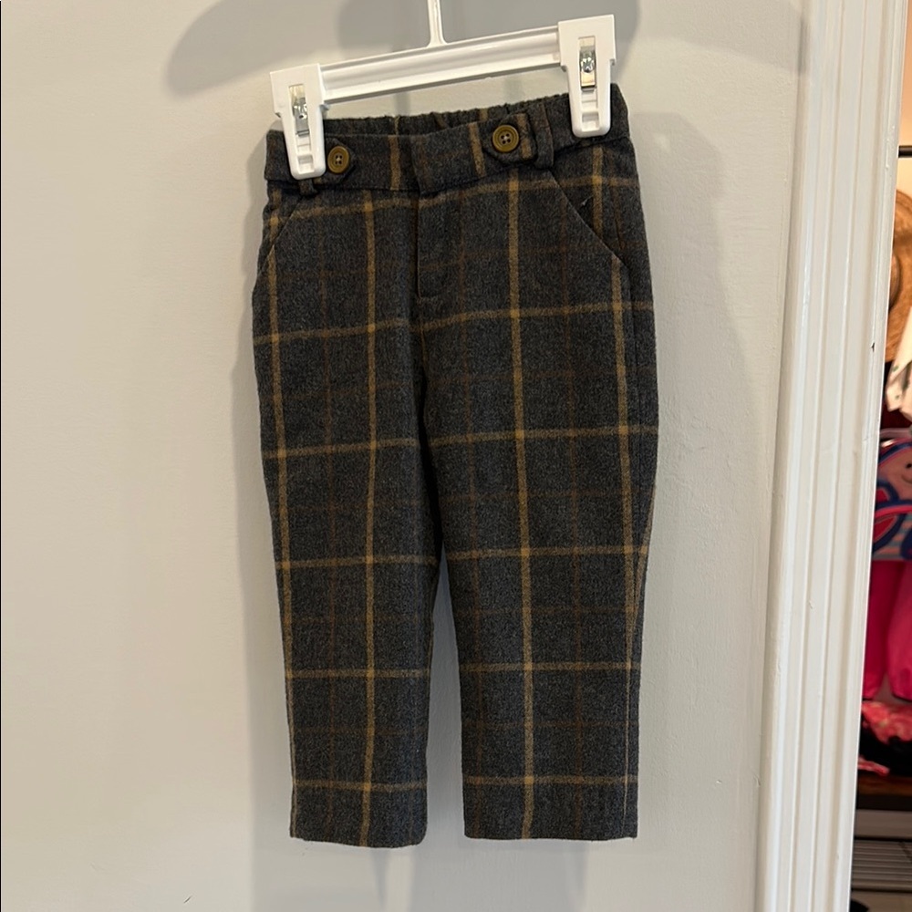 Jacadi Plaid Wool Toddler Trousers size 18m